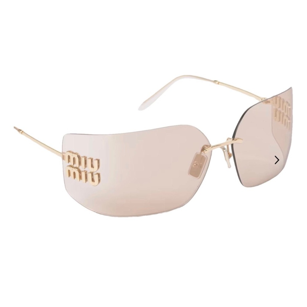 NWT Miu Miu Runway Sunglasses in Rose Gold